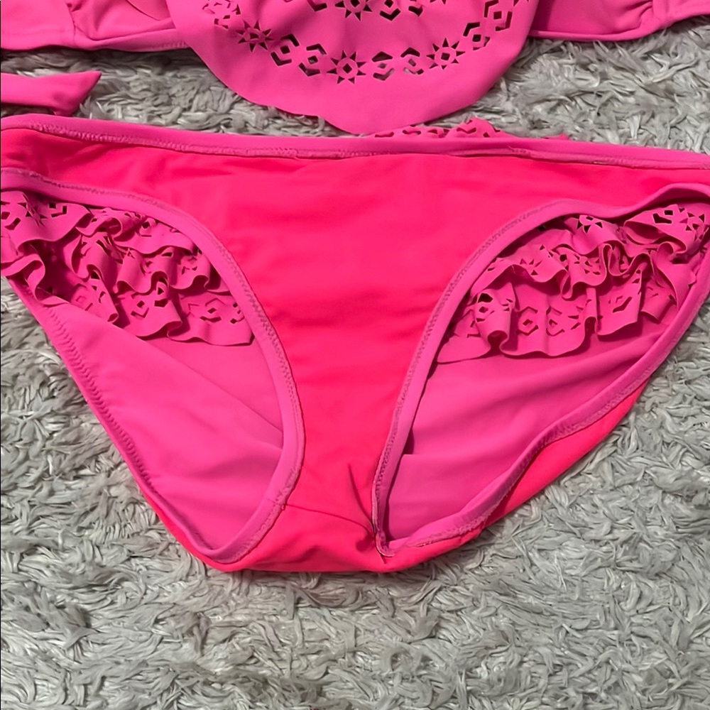 Jessica Simpson Pink Ruffle Bikini - Picture 3 of 7